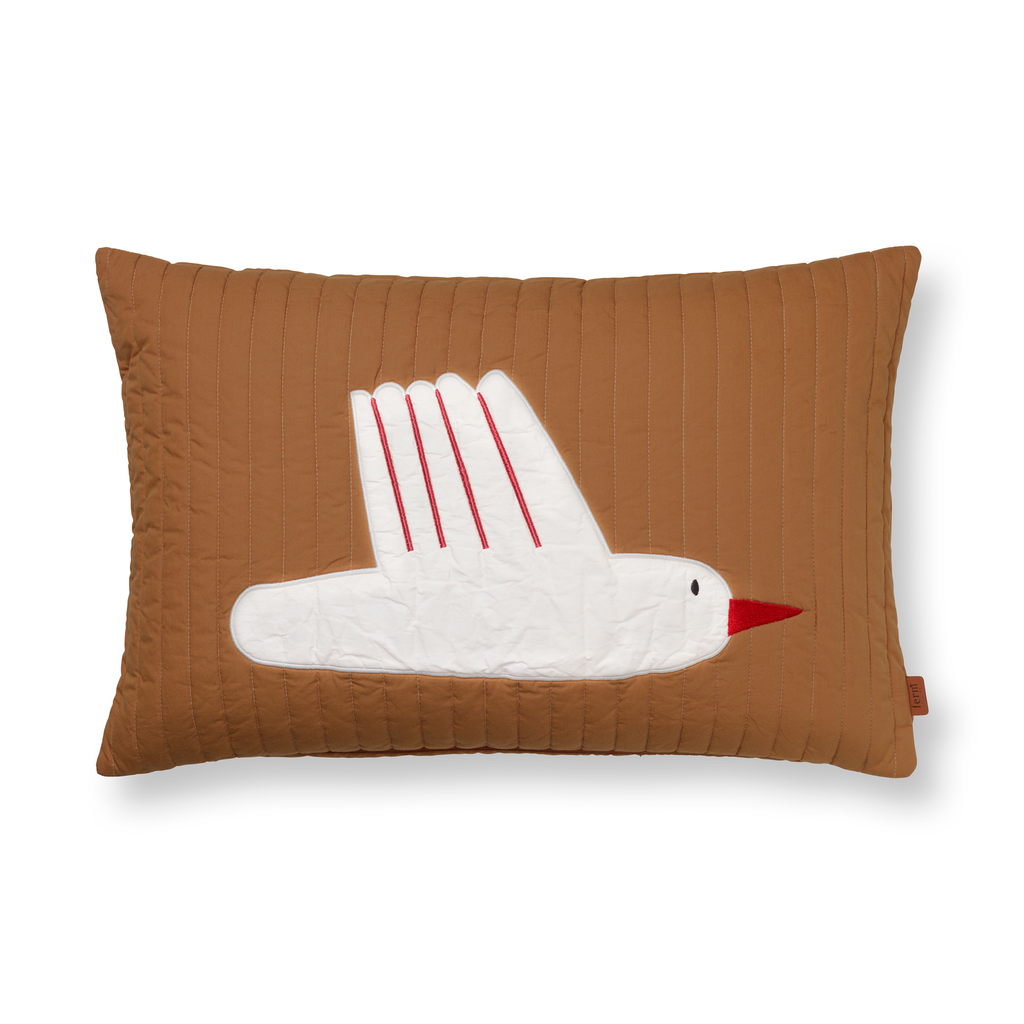 Paper Plane - Ferm Living - Quilted Bird Cushion