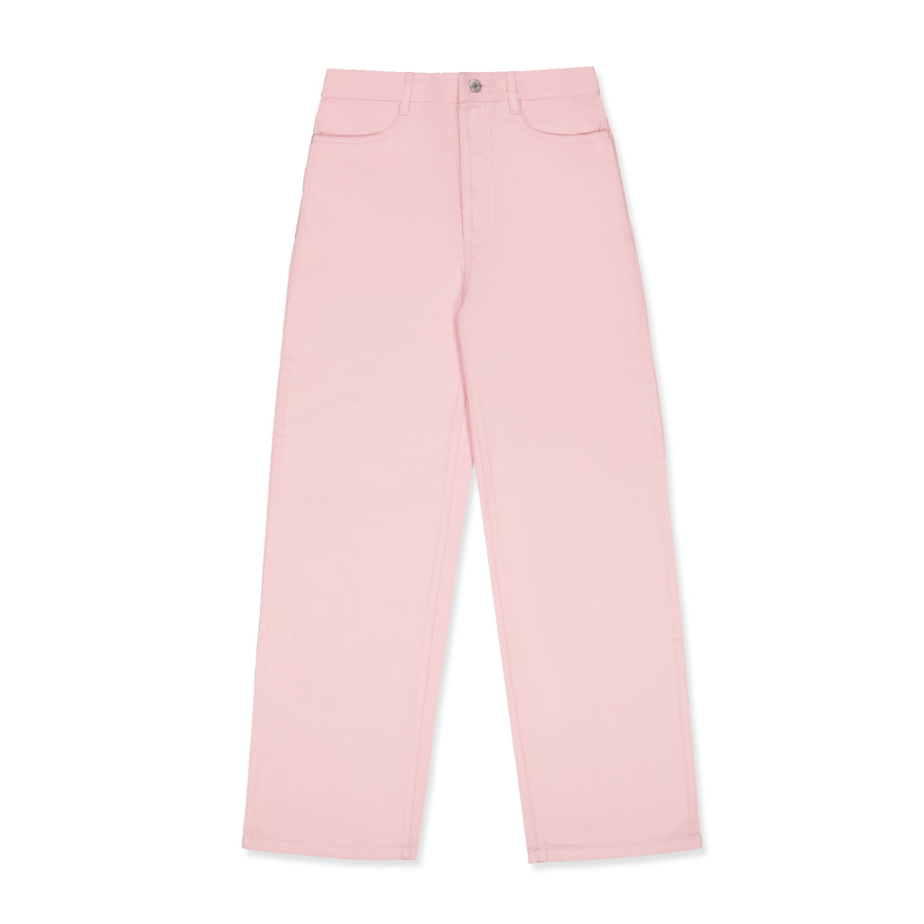 Straight Leg Jeans - Light Pink Denim