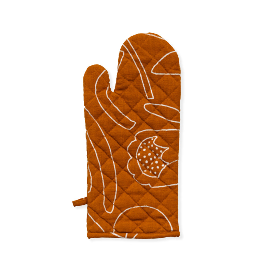 Paper Plane - Mosey Me - Outline Floral Oven Mitt