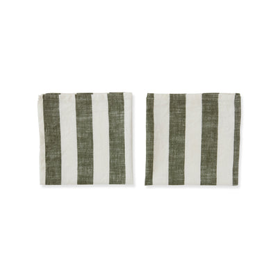 Oyoy - Olive Striped Napkin Set