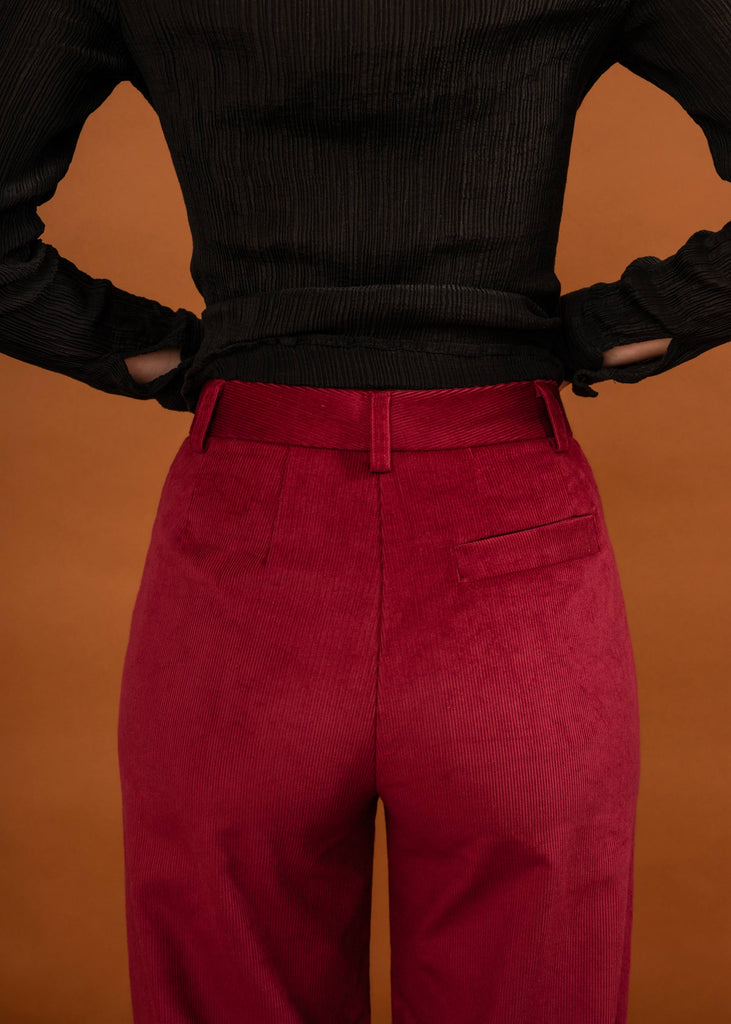 Meg Cord Trousers - Raspberry