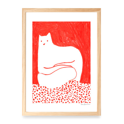 Print - Cat in Red
