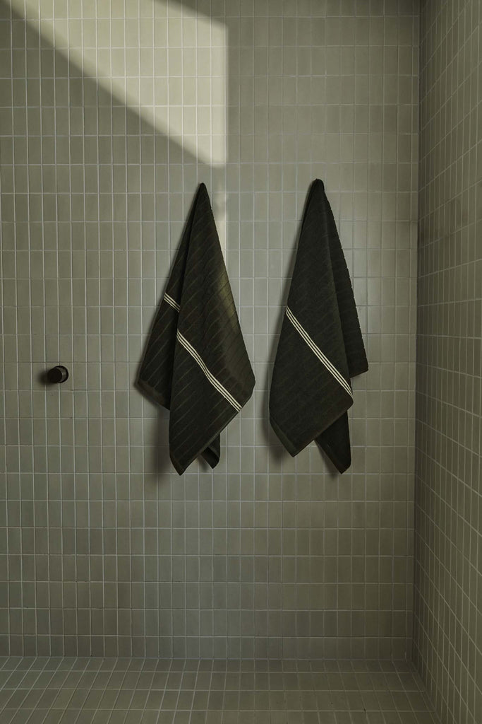 Paper Plane - Baina - St Bathans Bath Towel - Moss - $80NZD