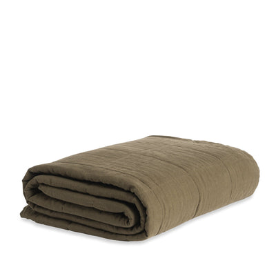 Linen Quilted Blanket  - Ivy
