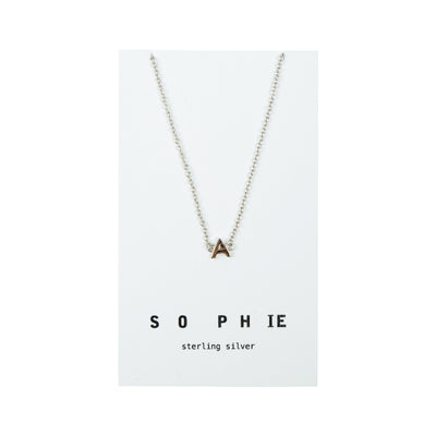 Sophie - Little Letter Necklace - Silver
