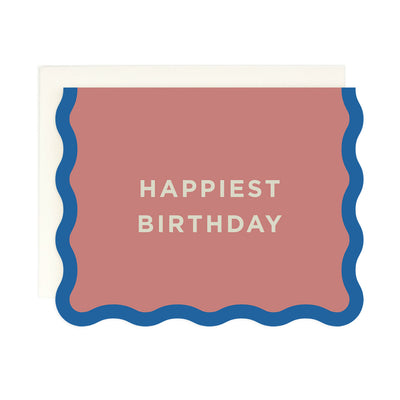 Card - Happiest Birthday Wave Edge