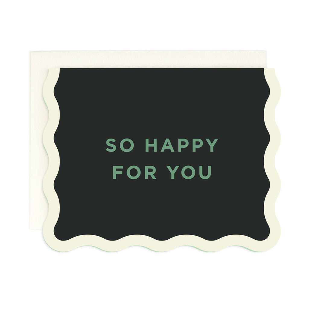 Card - So Happy for You Wavy Edge