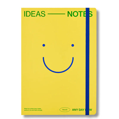 Ruled Smiley Notebook - Butter