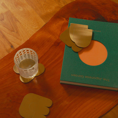 Together Brass Coaster Set