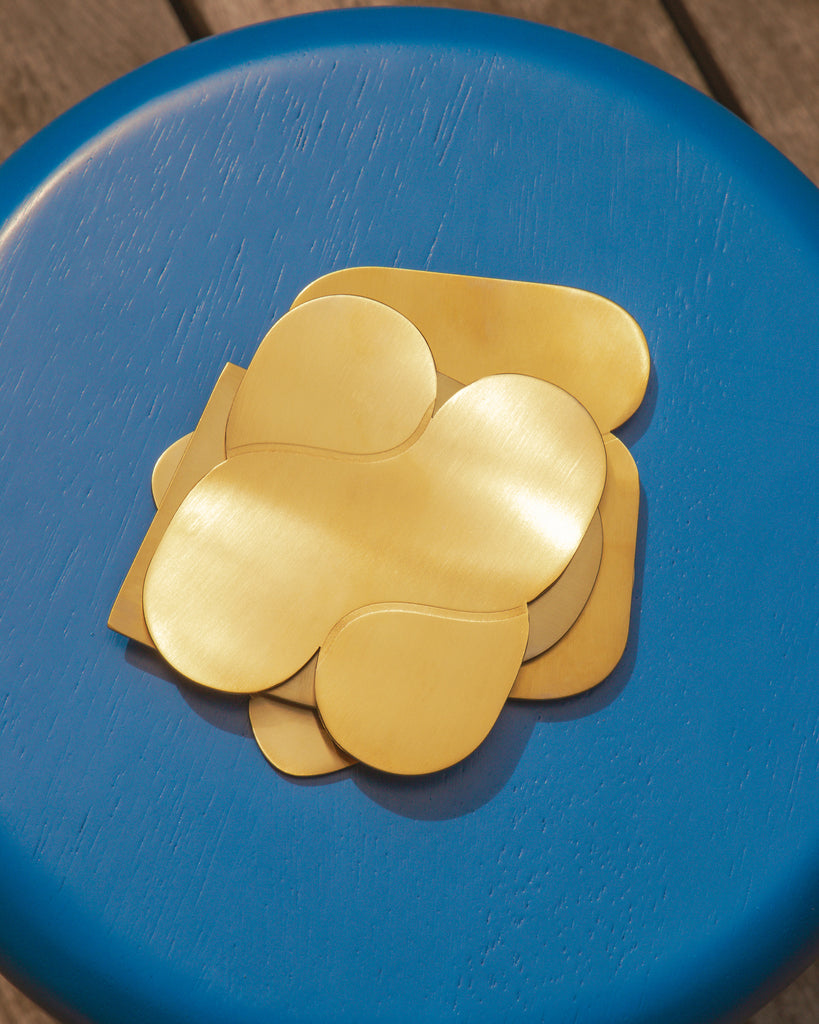 Together Brass Coaster Set