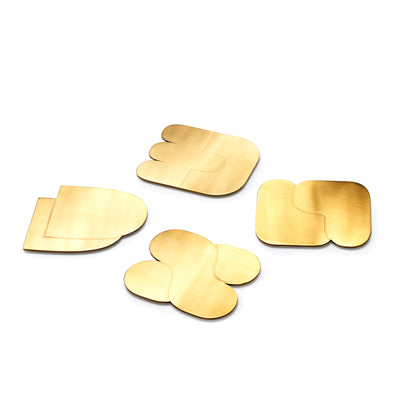 Together Brass Coaster Set