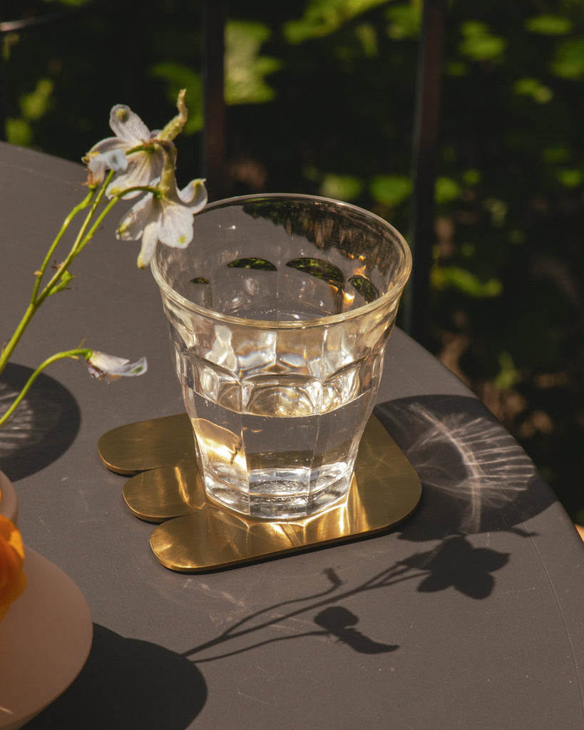 Together Brass Coaster Set