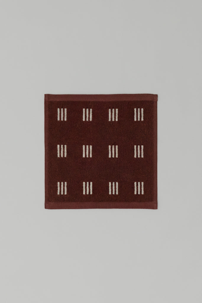 Selene Face Cloth - Mudbrick & Crème 