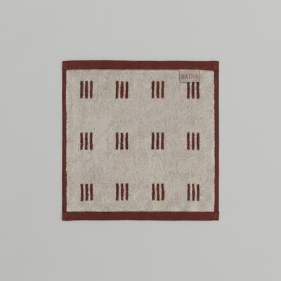 Selene Face Cloth - Mudbrick & Crème 