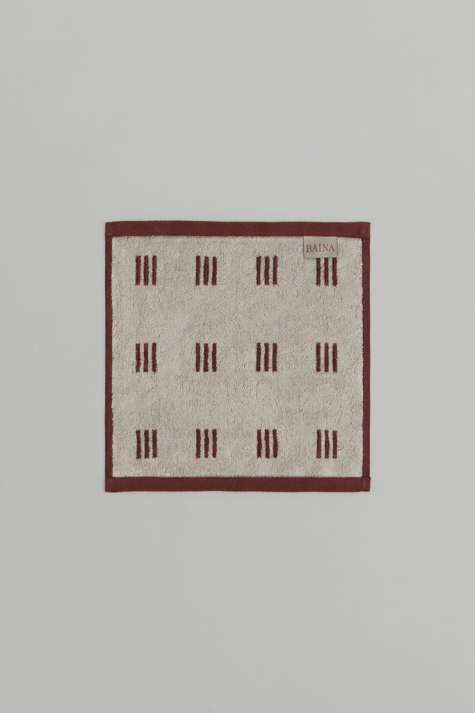 Selene Face Cloth - Mudbrick & Crème 