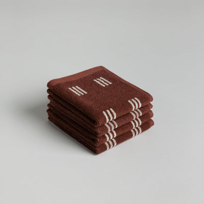 Selene Face Cloth - Mudbrick & Crème 