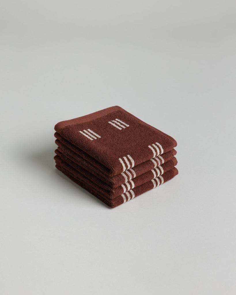 Selene Face Cloth - Mudbrick & Crème 