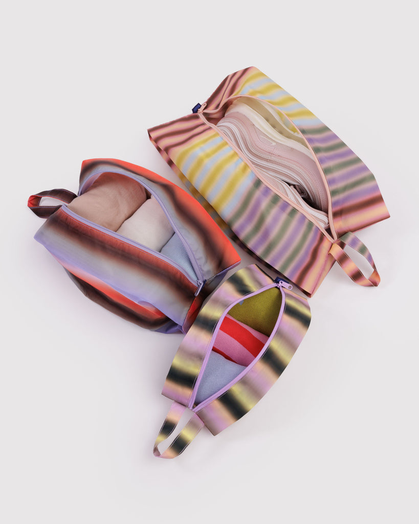 3D Zip Pouch Set - Gradient Stripes