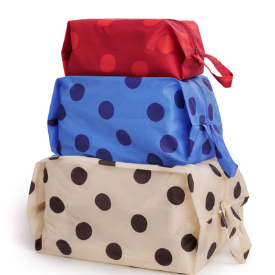 3D Zip Pouch Set - Polka Dot Mix