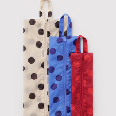 3D Zip Pouch Set - Polka Dot Mix