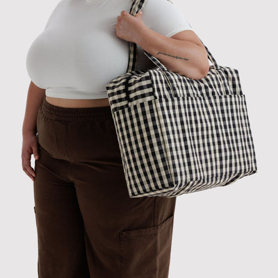 Cloud Carry-On Bags - Black & Cream Gingham