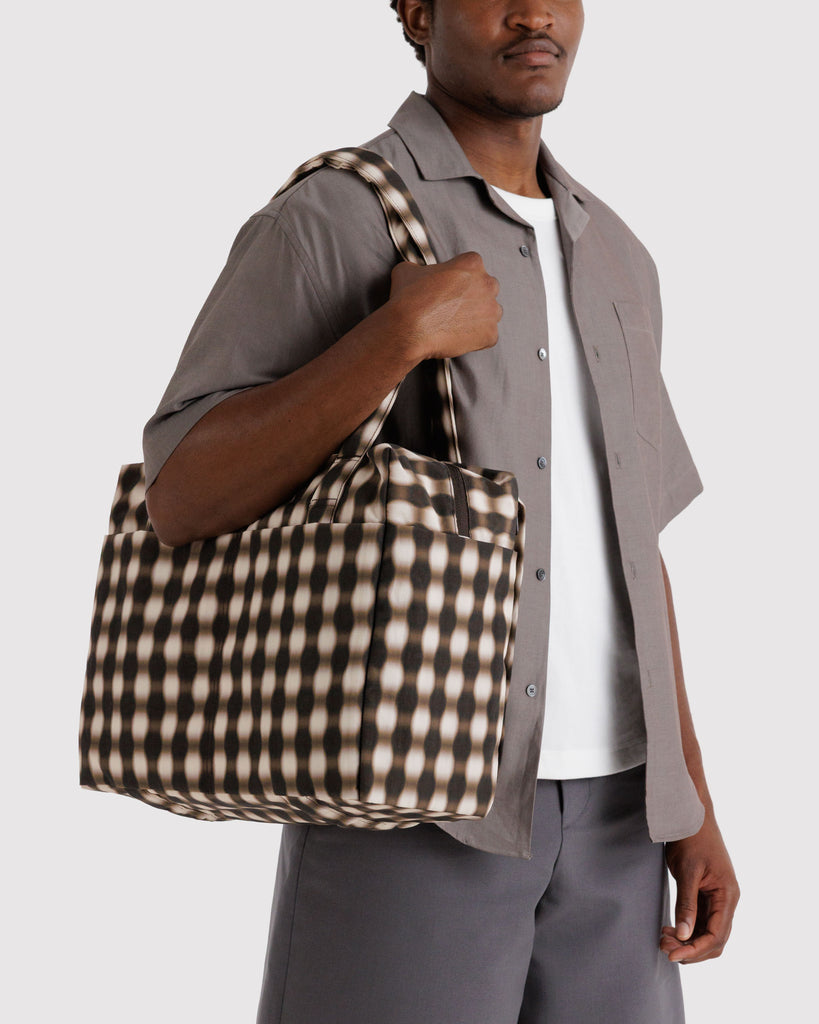 Cloud Carry-On Bags - Blurred Brown Gingham