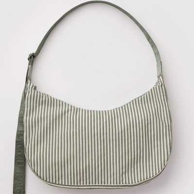 Crescent Bags - Sage Stripe