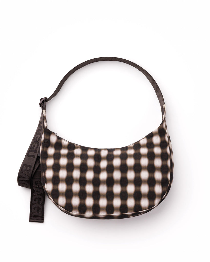 Crescent Bags - Blurred Brown Gingham