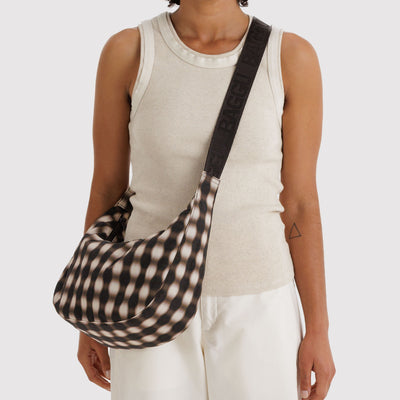 Crescent Bags - Blurred Brown Gingham