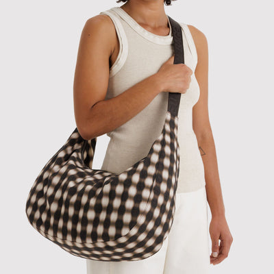 Crescent Bags - Blurred Brown Gingham