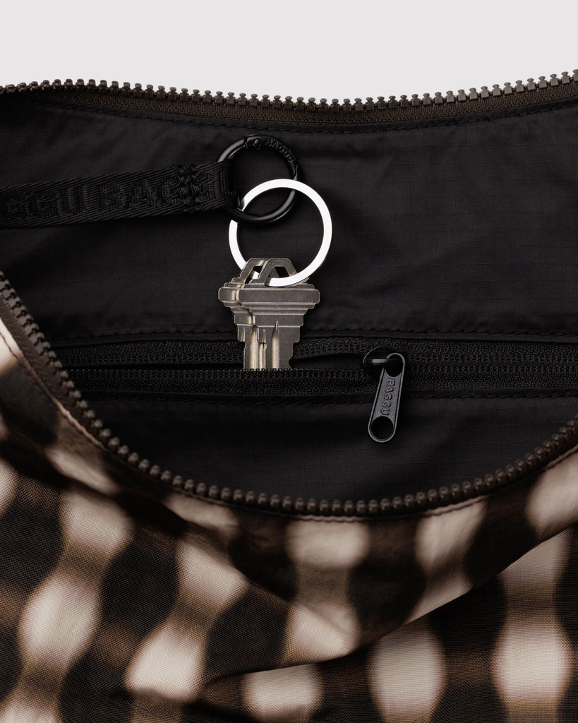 Crescent Bags - Blurred Brown Gingham