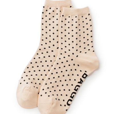 Crew Socks - Micro Black Polka Dot