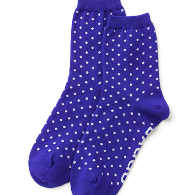 Crew Socks - Micro Blue Polka Dot