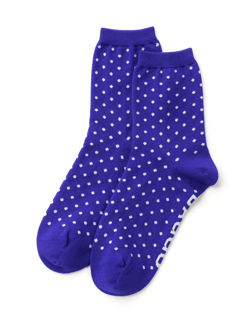 Crew Socks - Micro Blue Polka Dot
