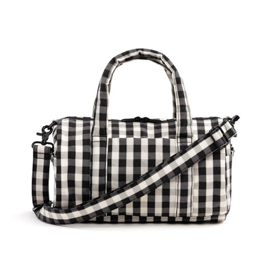Duffle Bag - Black & Cream Gingham
