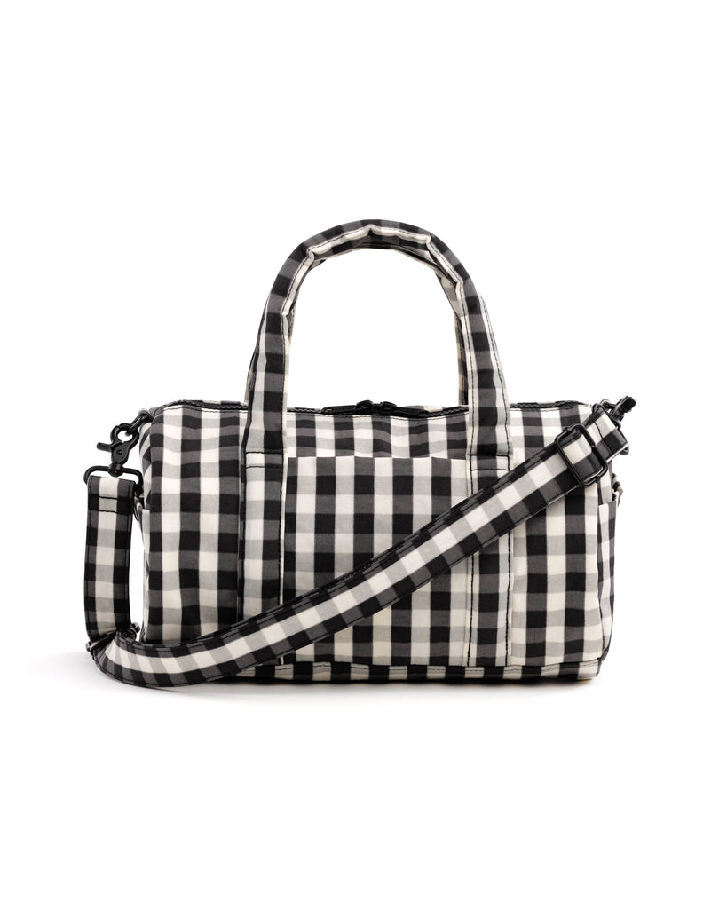 Duffle Bag - Black & Cream Gingham