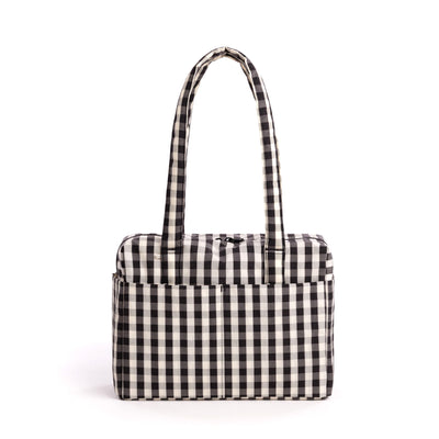 Everyday Cloud Bag - Black & Cream Gingham