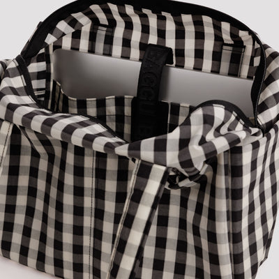 Everyday Cloud Bag - Black & Cream Gingham