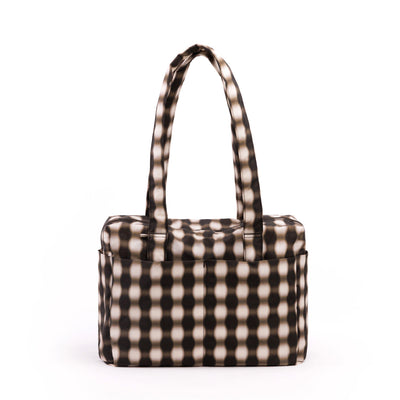 Everyday Cloud Bag - Blurred Brown Gingham
