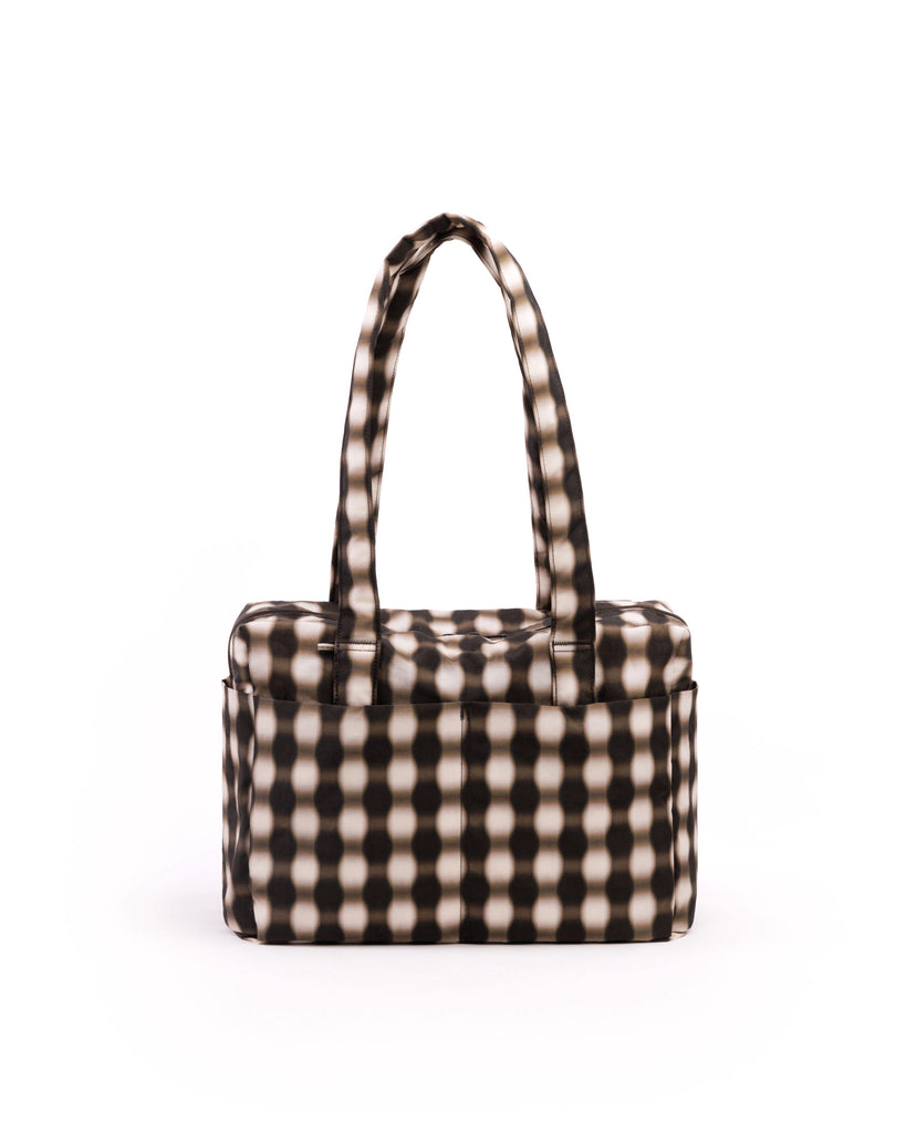 Everyday Cloud Bag - Blurred Brown Gingham