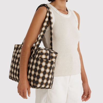 Everyday Cloud Bag - Blurred Brown Gingham