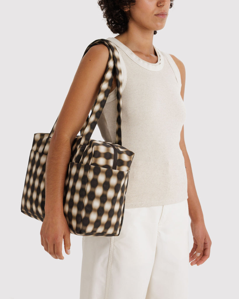 Everyday Cloud Bag - Blurred Brown Gingham