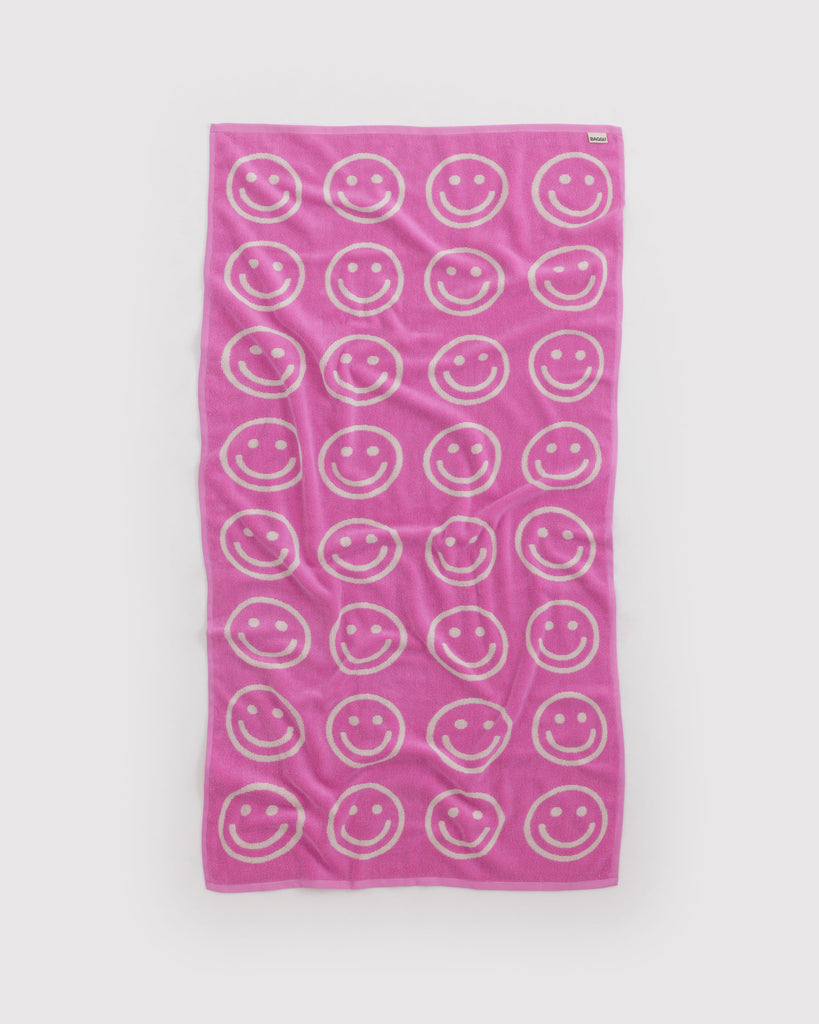 Happy Bath Towel - Pink