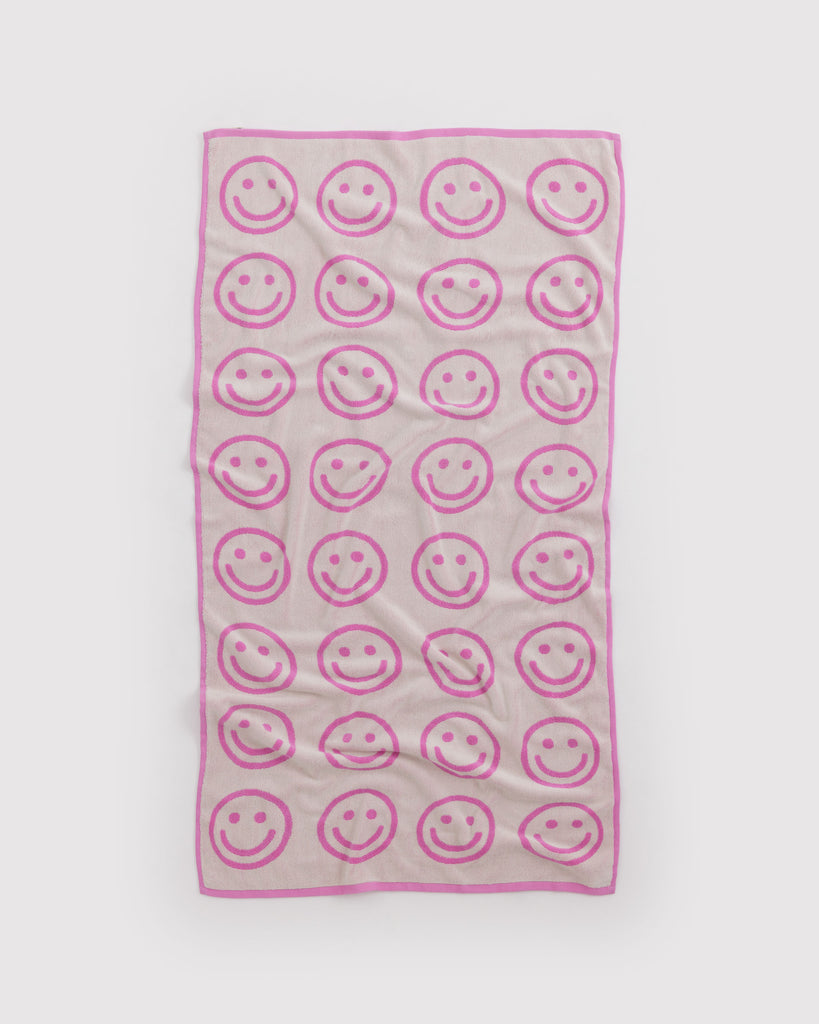 Happy Bath Towel - Pink