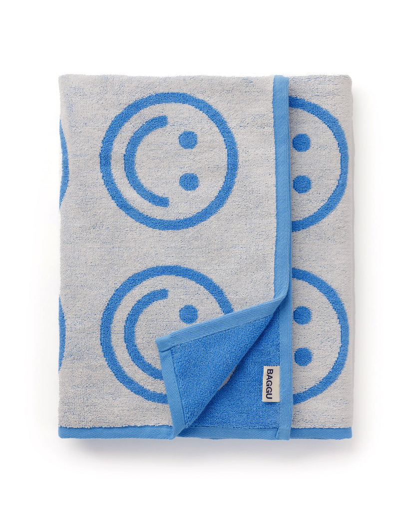 Happy Bath Towel - Sky Blue