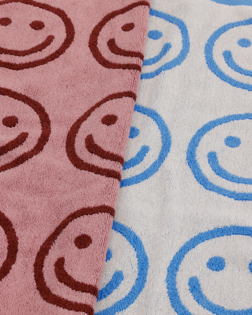 Happy Hand Towels - Blush & Sky