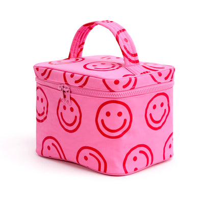 Large Cosmetic Case - Azalea Pink Happy