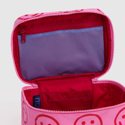 Large Cosmetic Case - Azalea Pink Happy