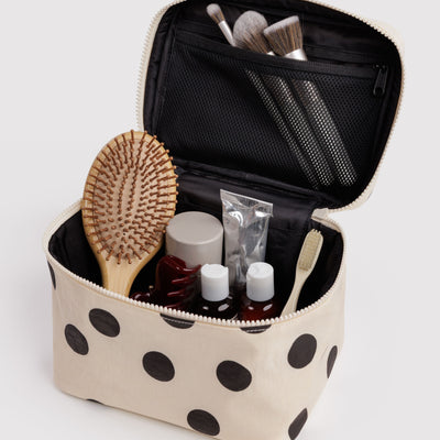 Large Cosmetic Case - Polka Dot