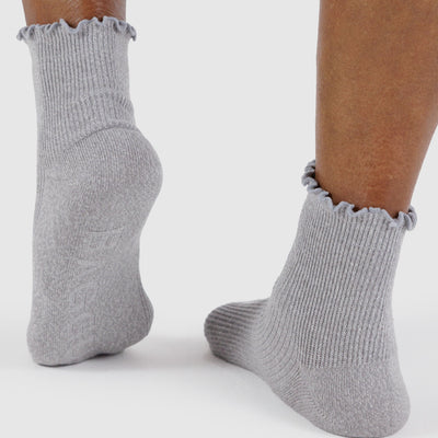 Lettuce Edge Sock Set - Black & Grey